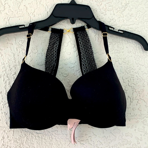 Victoria's Secret Other - Victoria’s Secret incredible black padded bra worn 2 ways size 32DD